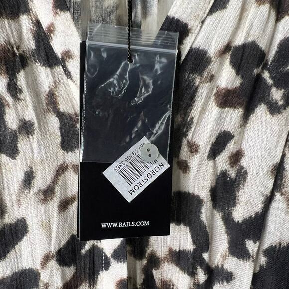 New Women’s Rails Tyra Blurred Cheetah Dress Size M - Picture 6 of 14